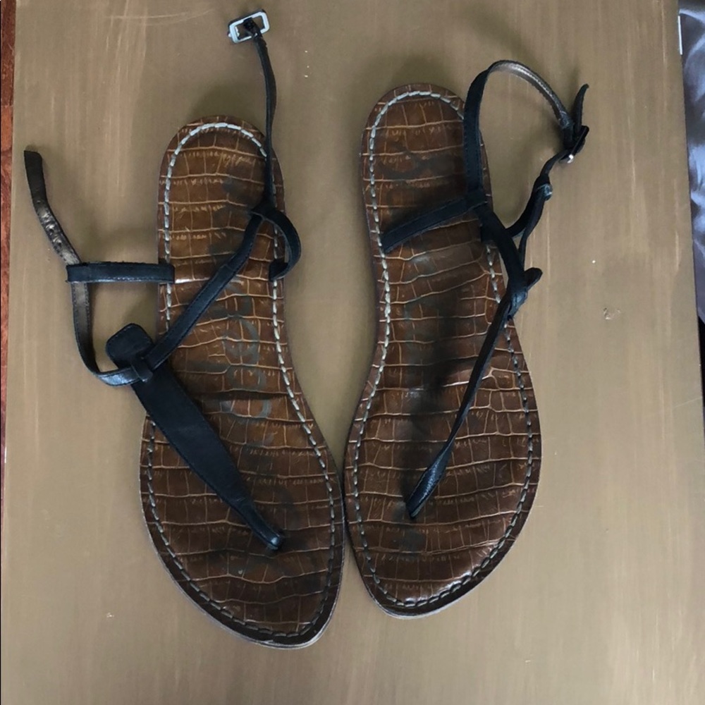 Black Sam Edelman sandals.